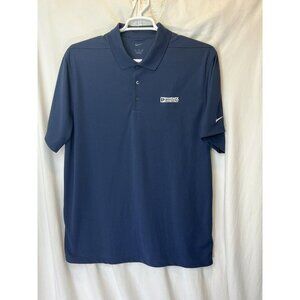 Nike‎ XL Navy Blue Shortsleeve Polo Golf Shirt Pheonix Contact Logo Wicking